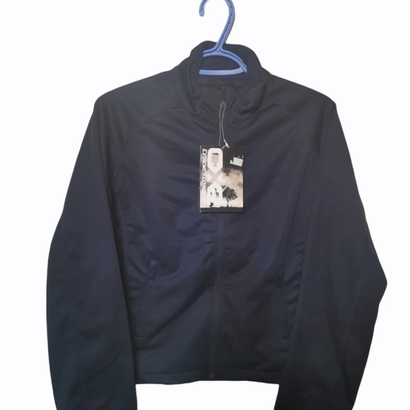 𝅺cx2 Jacket Womens Medium Navy Blue Full Zip - Picture 3 of 4